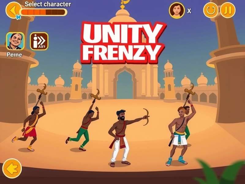 Unity Frenzy character selection screen